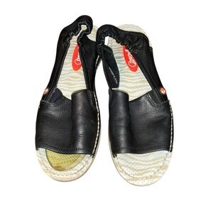 Softinos by FLY London Leather Slip-On Sandals “Tee” – Black EU 39 US 8.5–9